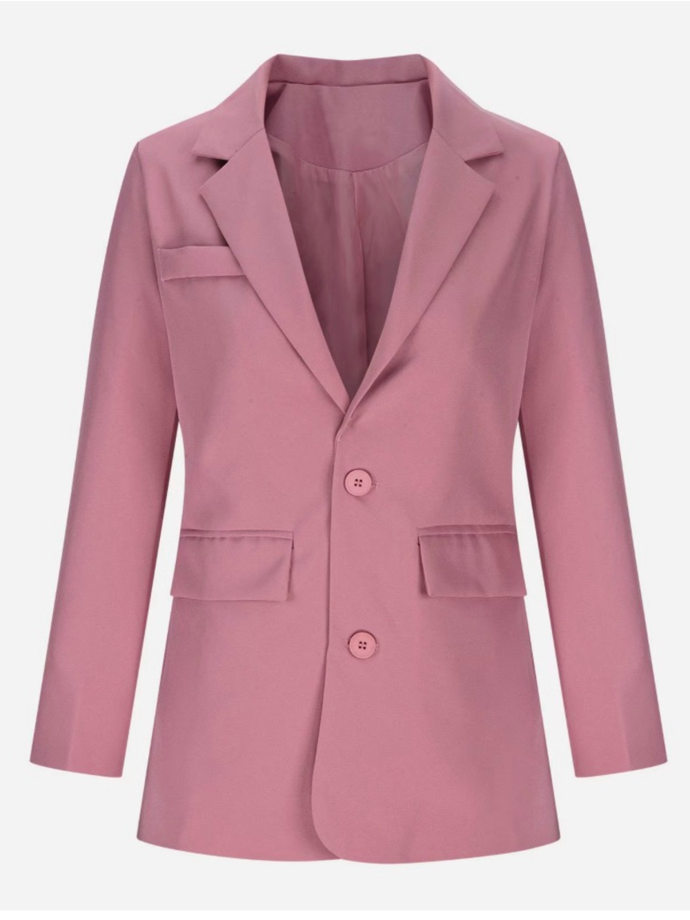 Women's Rose Pink Tailored Blazer Jacket
